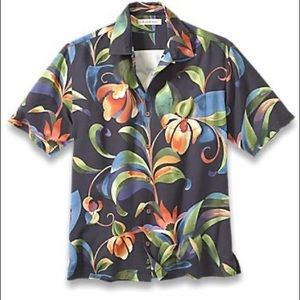 Tommy Bahama Floral 100% Silk Shirt Size Large